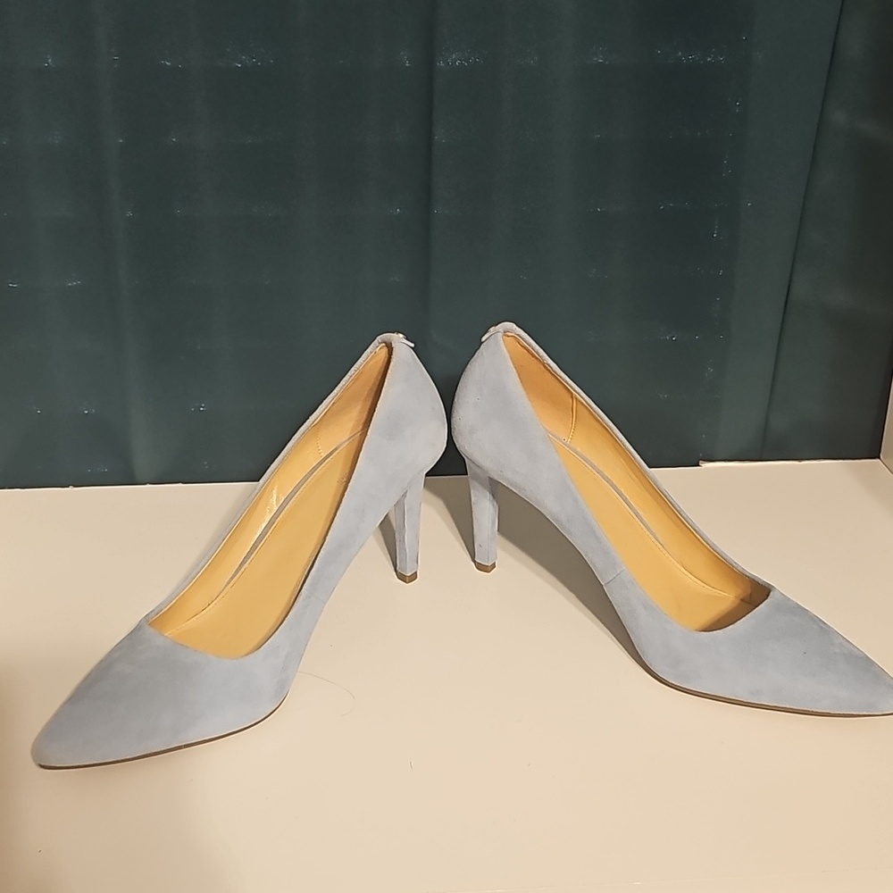 MICHAEL Michael Kors Sky Blue Suede Pointed-Toe Pumps